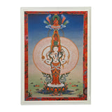 Tibetan Avalokitesvara with Thousand Hands and Thousand Eyes 千手千眼觀音 Thangka Card TB208
