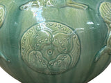 Orient Celadon Green Motif Amphora Body Ceramic Vase Jar ws4712S