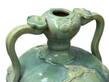Orient Celadon Green Motif Amphora Body Ceramic Vase Jar ws4712S