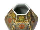 Handmade Chinese Porcelain Hexagonal Pagoda Vase with Lid – Floral & Bird Motif ws4841S