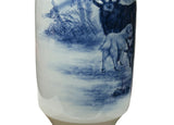 Chinese Blue White Handpaint San Yang Kai Tai Scenery Porcelain Vase ws4759S