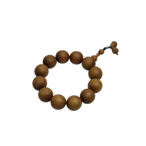 Chinese Brown Sandalwood Beads Hand Rosary Praying Bracelet ws4874S