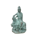 Chinese Rustic Oxidized Patina GuanYin Bodhisattva Metal Buddha Statue GB005S