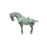 Chinese Rustic Oxidized Patina Color Ancient Style Horse Metal Figure GB006S