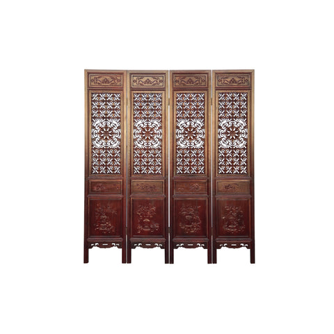 hcs5894-brown-stain-geometric-flower-pattern-floor-screen