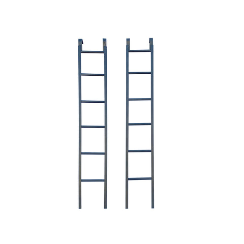 pair black metal ladder with hook