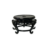 5.75" Oriental Black Brown 5 Legs Round Wood Stand Riser Easel st1010AS