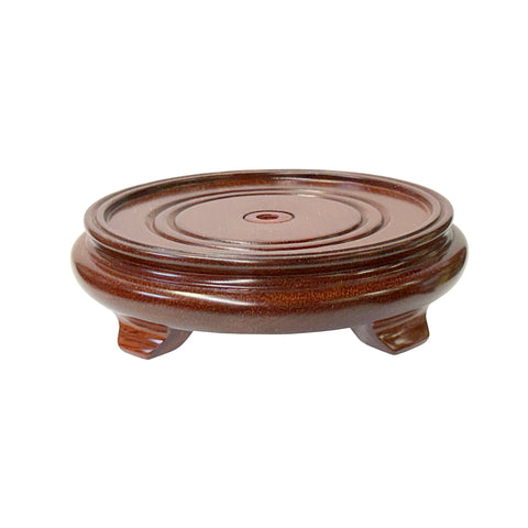 6.5" Simple Natural Wood Brown Clean Body Round Display Stand Easel st1027CS