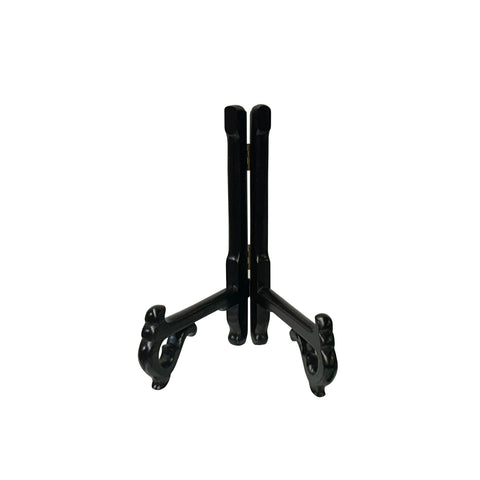 6" Dark Brown Curved Accent Plate Holder Rack Display Easel st1103AS