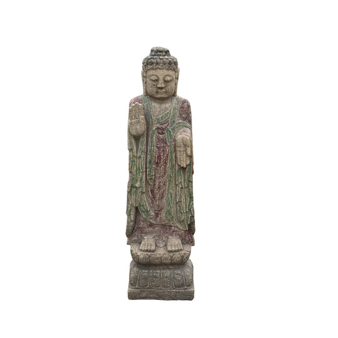 Chinese Stone carved Buddha statue - Zen garden Buddha statue -Amitabha, Shakyamuni Gautama