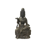 Iron sitting Kwan Yin statue