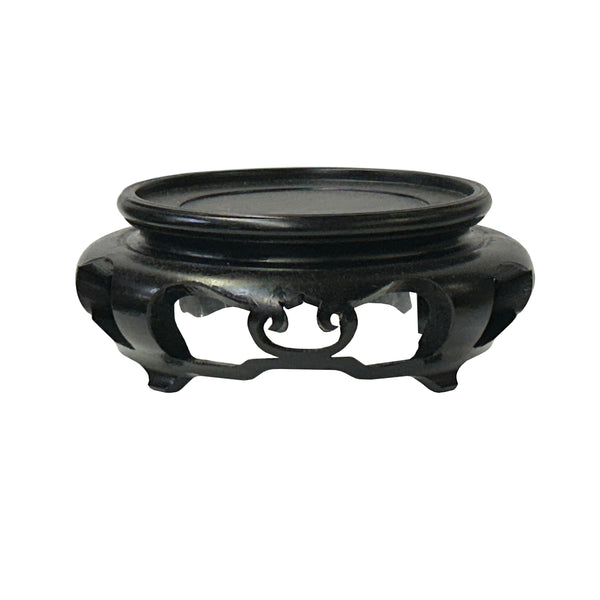 Dark Green Stone Crafted Round Fengshui Harmony Plaque on Stand Display JK203S