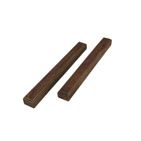 Chinese Pair Natural Wood Grain Patina Rectangular Paperweights ws4680S