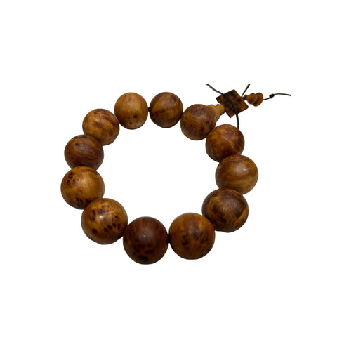 Natural Cypress Wood Beads Hand Rosary Praying Bracelet ws4685S