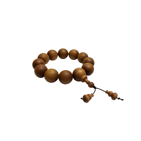 Chinese Natural Sandalwood Beads Hand Rosary Praying Bracelet ws4688S