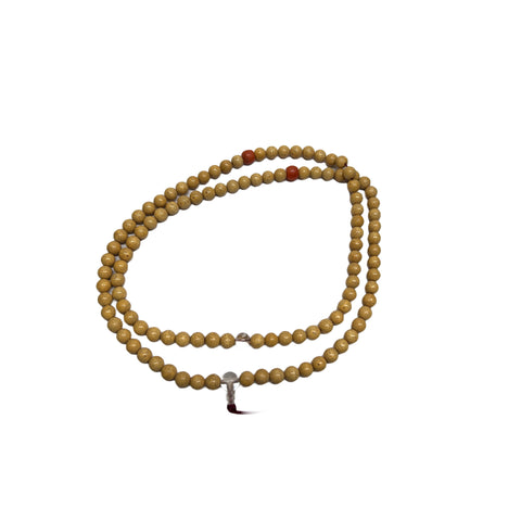 Bodhi Dots Pattern Cream Yellow Color 108 Beads Hand Rosary Praying Chain ws4689S