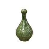 Orient Crackle Green Phoenix Kirin Fat Body Ceramic Vase ws4711S