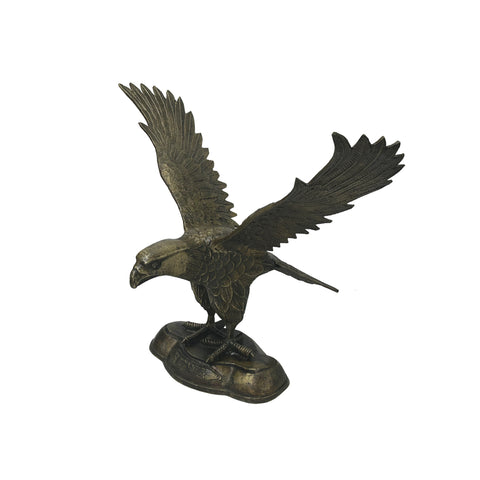 Handmade Artistic Bronze Metal Color Flying Eagle Display Figure ws4795S