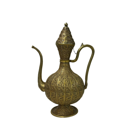 Handmade Artistic Brass Metal Color Wine Jar Shape Display Figure ws4796S