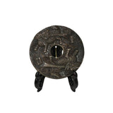 Oriental Stone Ritual Mythical Motif Carving Display Plaque Art ws4839S