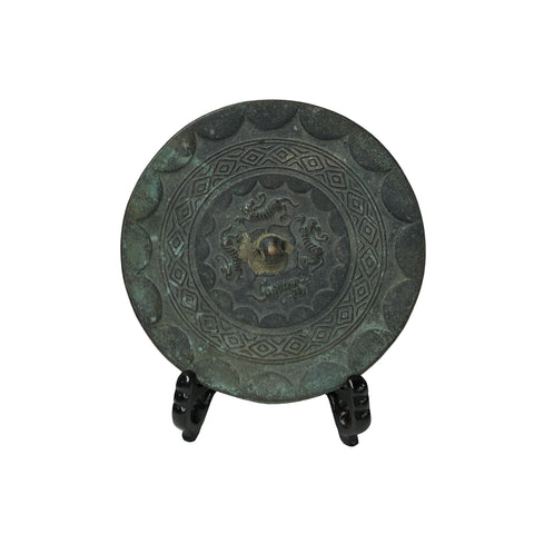 Oriental Metal Ritual Mythical Motif Display Plaque Art ws4840S