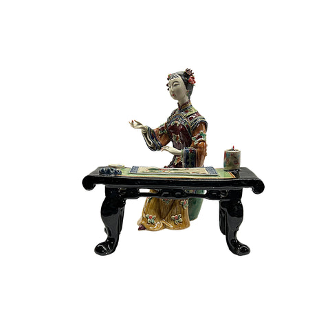 Chinese Porcelain Qing Style Dressing Painting Lady Figure ws4844S