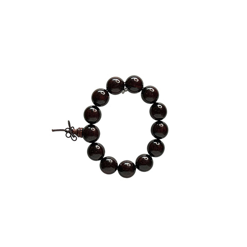 Chinese Dark Brown Rosewood Beads Hand Rosary Praying Bracelet ws4857S