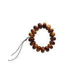 Chinese Brown Wood Grain Beads Hand Rosary Praying Bracelet ws4863S