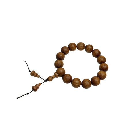 Chinese Brown Sandalwood Beads Hand Rosary Praying Bracelet ws4877S