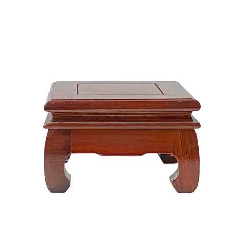 7.25" Light Brown Curve Legs Square Wood Display Stand Riser ws4884AS