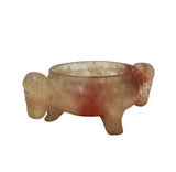 Pink Red Crystal Color Stone Powder Resin Tri-Leg Ding Shape Container GB105S