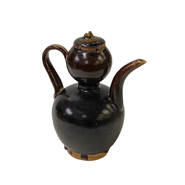 Chinese Ware Brown Glaze Pattern Ceramic Jar Vase Display Art ws3031S Chinese Ware Brown Glaze Pattern Ceramic Jar Vase Display Art ws3031S