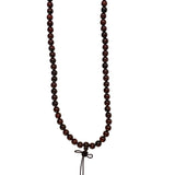 Long Oriental Brown Wood Beads Hand Rosary Praying Chain ws3834S