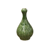 Orient Crackle Green Phoenix Kirin Fat Body Ceramic Vase ws4711S
