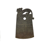 Oriental Stone Ritual Mythical Motif Carving Display Plaque Art ws4837S