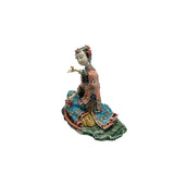 Chinese Porcelain Qing Style Dressing Garden Butterfly Lady Figure ws4852S