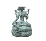 Chinese Rustic Oxidized Patina GuanYin Bodhisattva Metal Buddha Statue GB004S