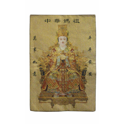 Tapestry Art Chinese Mazu Goddess Buddha Loom Graphic cs1120S