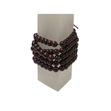 Long Oriental Brown Wood Beads Hand Rosary Praying Chain ws3834S