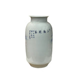 Chinese Blue White Handpaint San Yang Kai Tai Scenery Porcelain Vase ws4759S