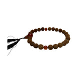 Light Brown Seed Carving 23 Beads Hand Rosary Praying Chain ws4858S