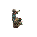 Chinese Porcelain Qing Style Dressing Catching Fish Lady Figure ws4853S