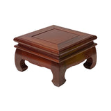 7.25" Light Brown Curve Legs Square Wood Display Stand Riser ws4884AS