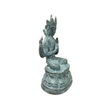 Chinese Rustic Oxidized Patina GuanYin Bodhisattva Metal Buddha Statue GB003S