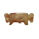 Pink Red Crystal Color Stone Powder Resin Tri-Leg Ding Shape Container GB105S
