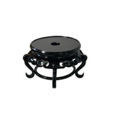 5.75" Oriental Black Brown 5 Legs Round Wood Stand Riser Easel st1010AS