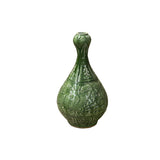 Orient Crackle Green Phoenix Kirin Fat Body Ceramic Vase ws4711S