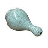 Crackle Pattern Aqua Blue Flare Slender Neck Ceramic Vase ws4715S