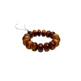 Chinese Brown Wood Grain Beads Hand Rosary Praying Bracelet ws4863S