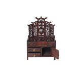 Chinese Rosewood Furniture Offering Shrine Miniature Display Art ws3832S